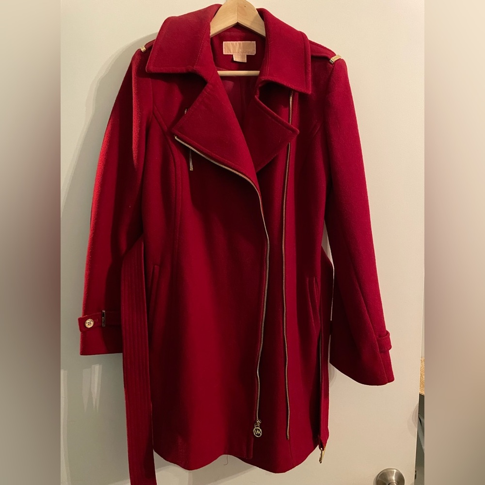Michael Kors Women’s Size 10 Red Wool Coat